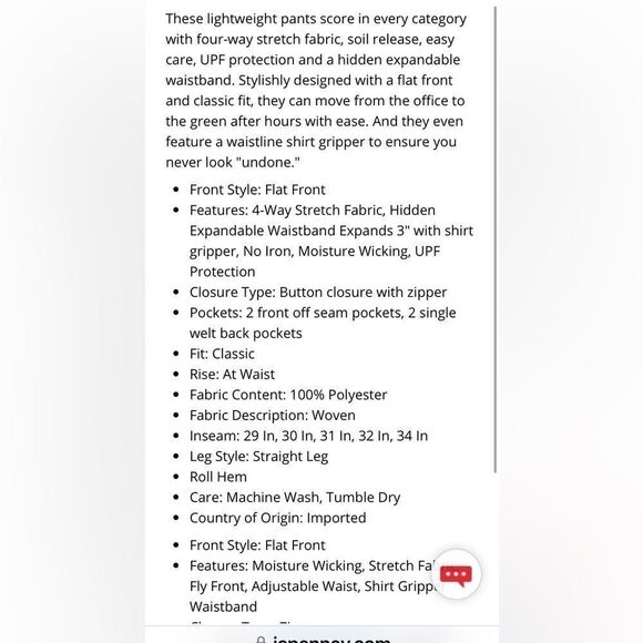 NWT Mens Haggar Cool 18 Pro Classic Fit Pants Tan Sz 38x29L - Picture 8 of 8